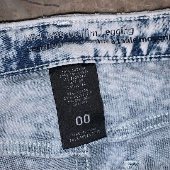 Mossimo Mid-Rise Denim Legging size 00 whitewash - Picture 4 of 7